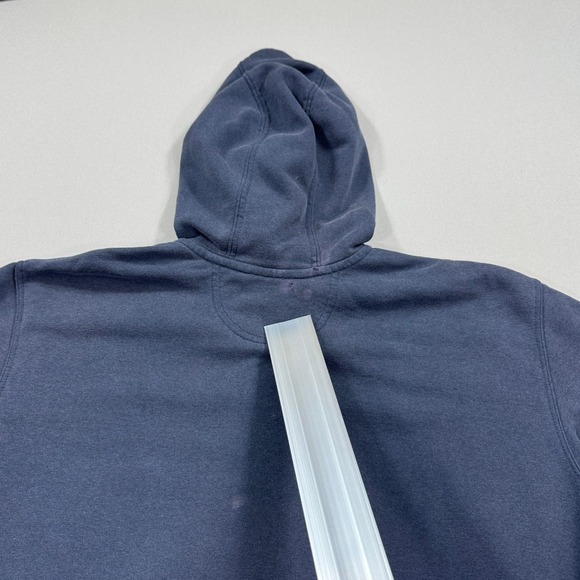Carhartt Hoodie Mens XL Navy Blue Zip Up Fleece Loose Fit Heavyweight Sweatshirt - Picture 8 of 9